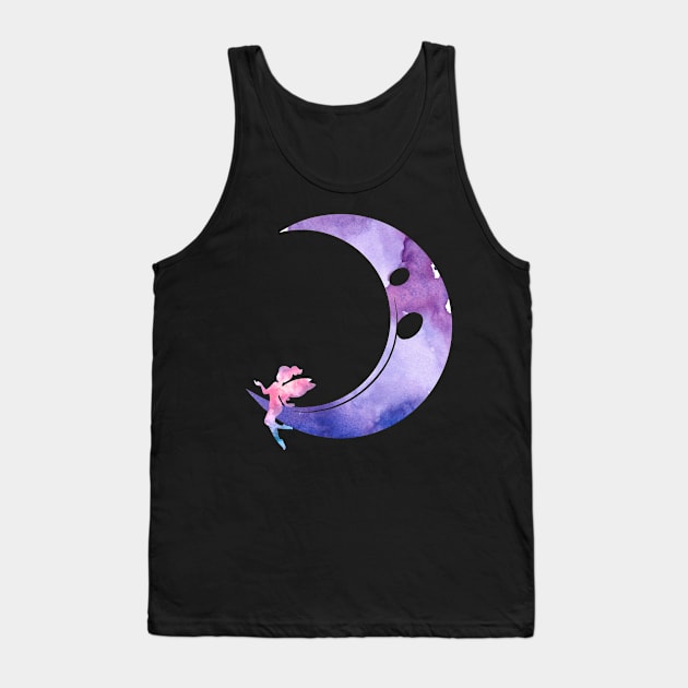 Fairy Sit on the Moon FANTASY-2 Tank Top by itsMePopoi